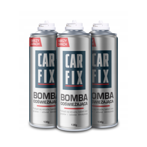 CarFix 3x Bomba Odświeżająca Usuwa Wirusy i Grzyby